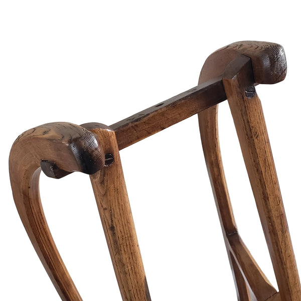 Antique French Wooden Runner Sled 35"