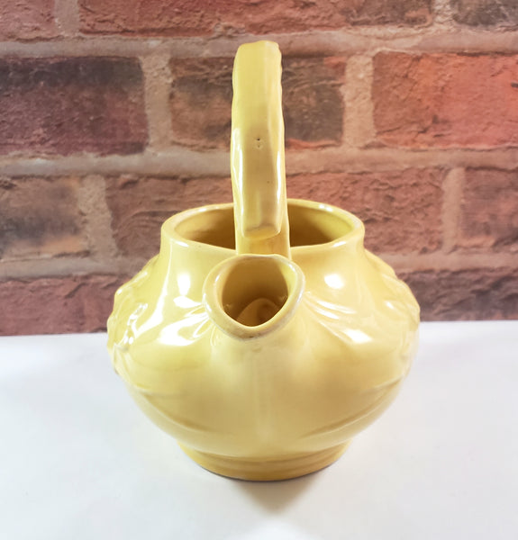 McCoy Yellow Pottery Teapot No Lid - Decorative Planter