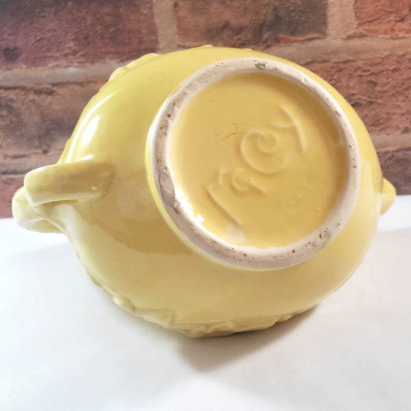 McCoy Yellow Pottery Teapot No Lid - Decorative Planter
