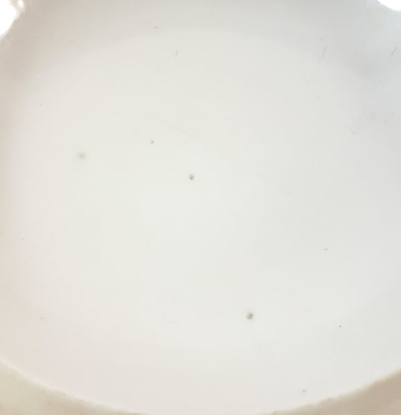 Antique Noritake Round Porcelain Pancake Server Pink Rose Swags