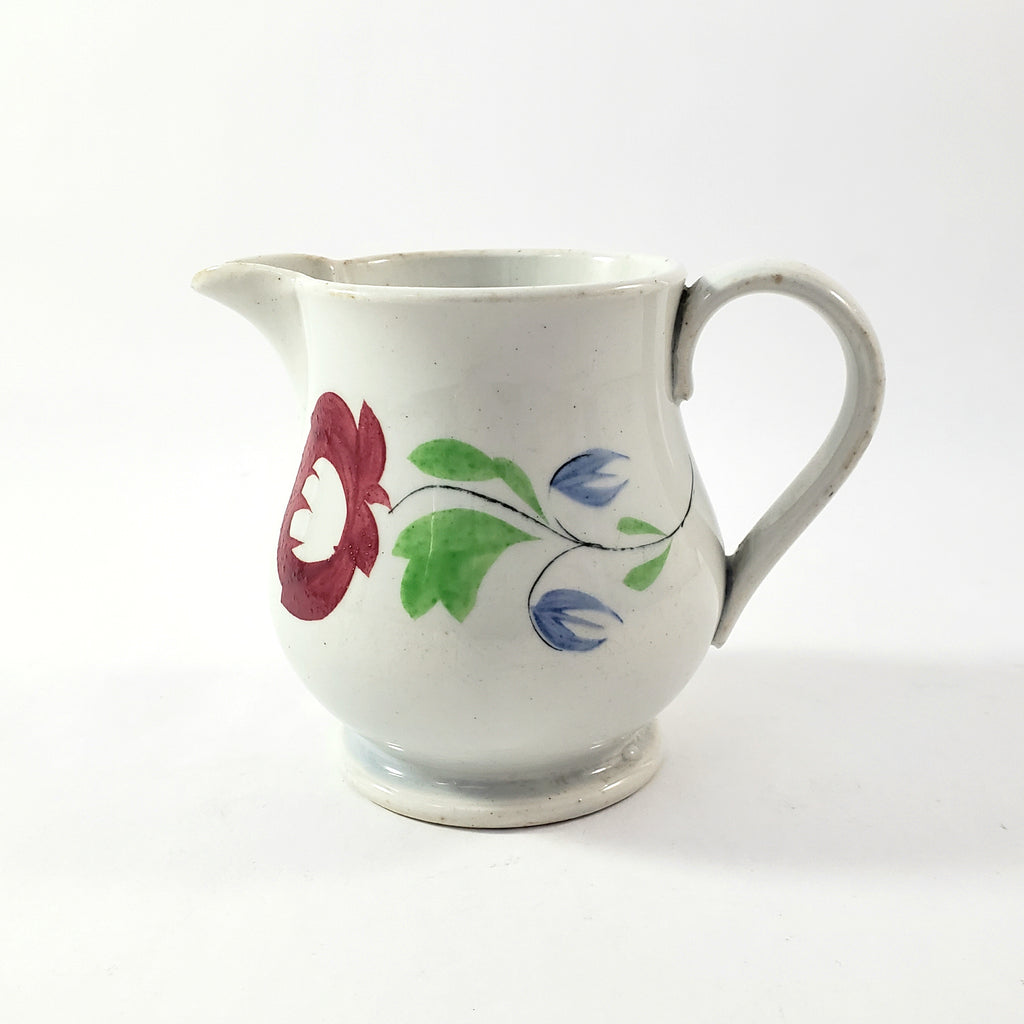 English Staffordshire Ceramic Creamer 3 1/2" Adams Rose