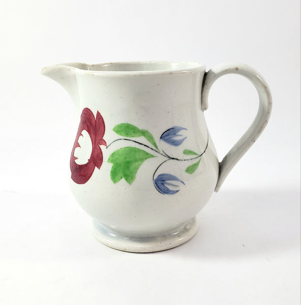 English Staffordshire Ceramic Creamer 3 1/2" Adams Rose