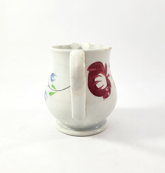 English Staffordshire Ceramic Creamer 3 1/2" Adams Rose