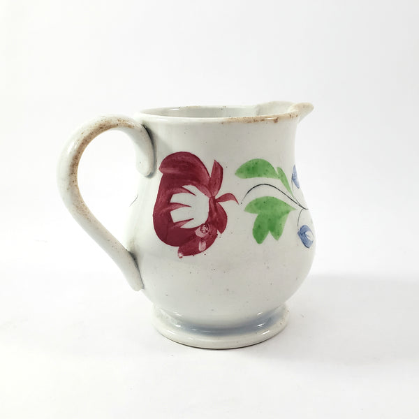 English Staffordshire Ceramic Creamer 3 1/2" Adams Rose