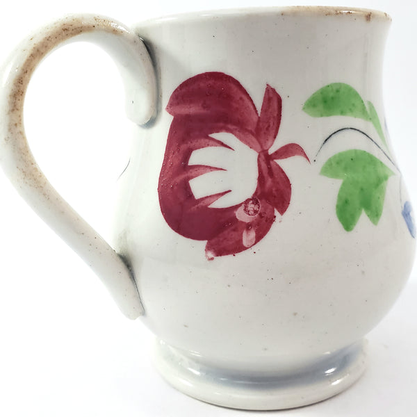 English Staffordshire Ceramic Creamer 3 1/2" Adams Rose