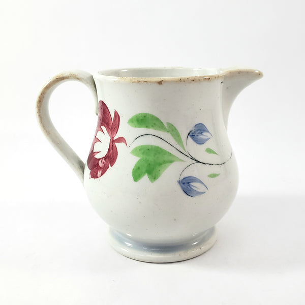 English Staffordshire Ceramic Creamer 3 1/2" Adams Rose