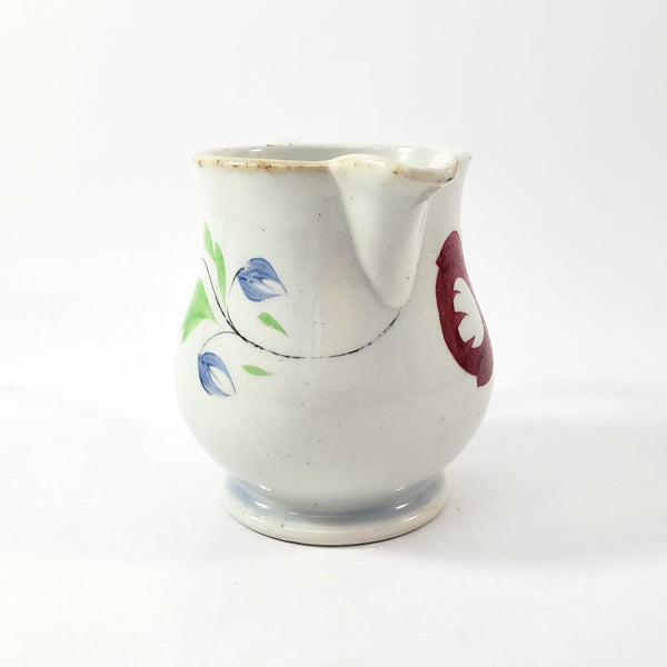 English Staffordshire Ceramic Creamer 3 1/2" Adams Rose