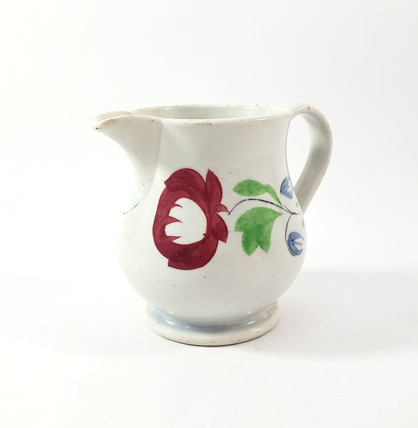 English Staffordshire Ceramic Creamer 3 1/2" Adams Rose