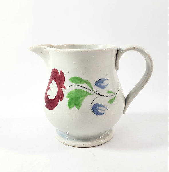 English Staffordshire Ceramic Creamer 3 1/2" Adams Rose