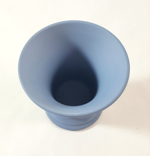 Wedgwood Blue Jasperware Heart Trinket Dish & Vase Collection of 2 England