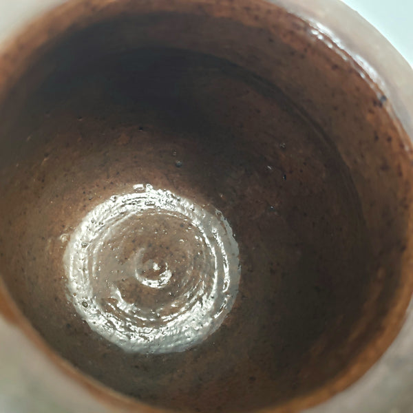 Antique Glazed Apple Butter Preserve Crock 3 1/2" Small Size