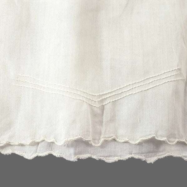Childs Vintage Creamy White Smock Dress Repurpose - Crafting