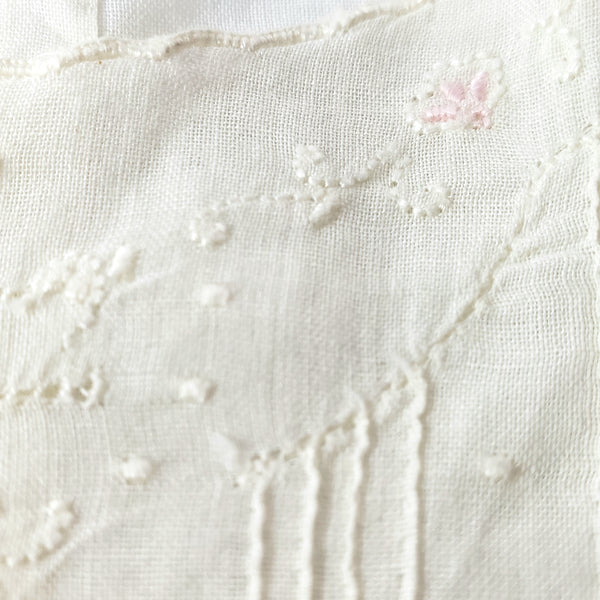 Childs Vintage Creamy White Smock Dress Repurpose - Crafting