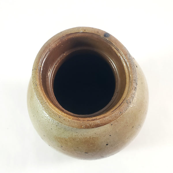 Antique Salt Glazed Stoneware Pottery Oyster Pickling Jar 1 Quart