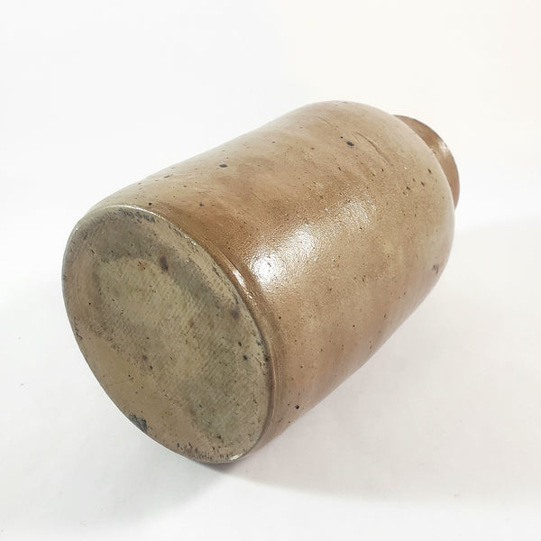 Antique Salt Glazed Stoneware Pottery Oyster Pickling Jar 1 Quart