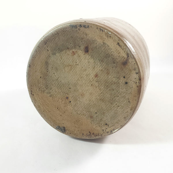 Antique Salt Glazed Stoneware Pottery Oyster Pickling Jar 1 Quart