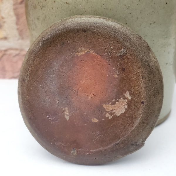 Antique Salt Glazed Stoneware Storage Crock with Lid 1 Quart