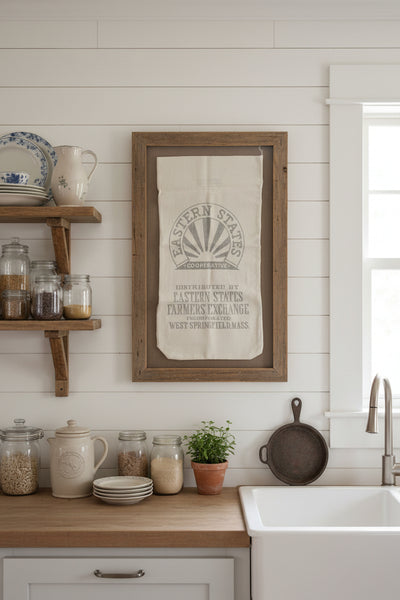 Vintage Eastern States Farmers Exchange Feed Bag Grain Sack Massachusetts