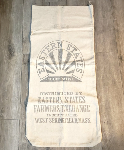 Vintage Eastern States Farmers Exchange Feed Bag Grain Sack Massachusetts