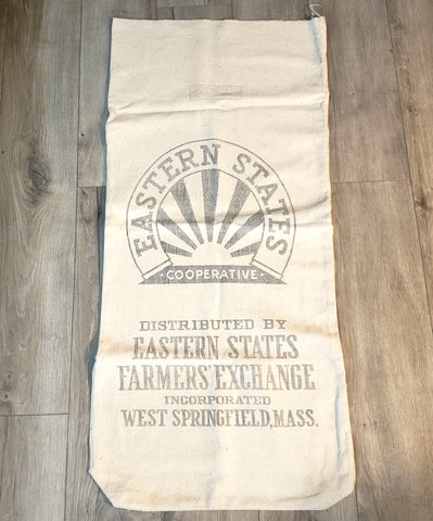 Vintage Eastern States Farmers Exchange Feed Bag Grain Sack Massachusetts