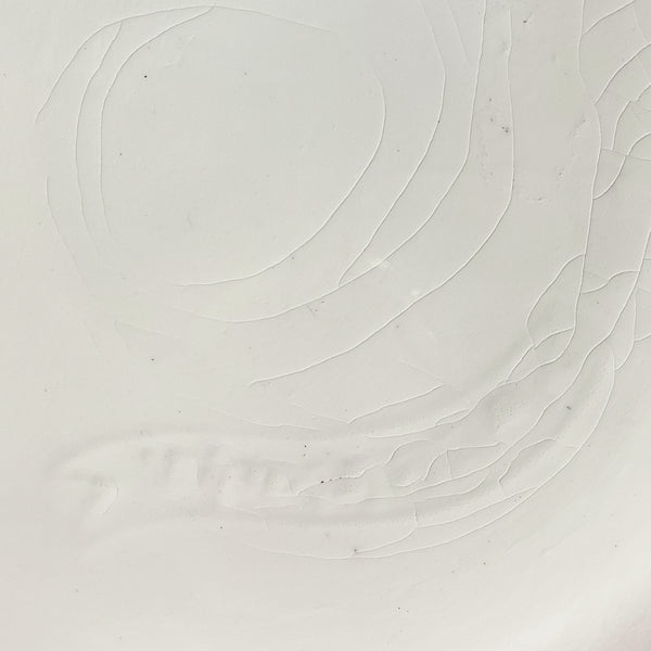 Vintage Blue & White Ceramic Pitcher Botanical Tulips