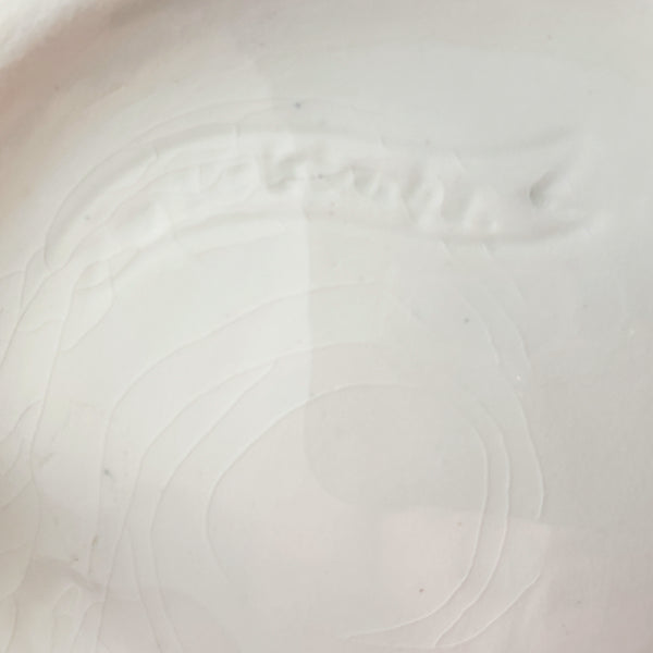 Vintage Blue & White Ceramic Pitcher Botanical Tulips