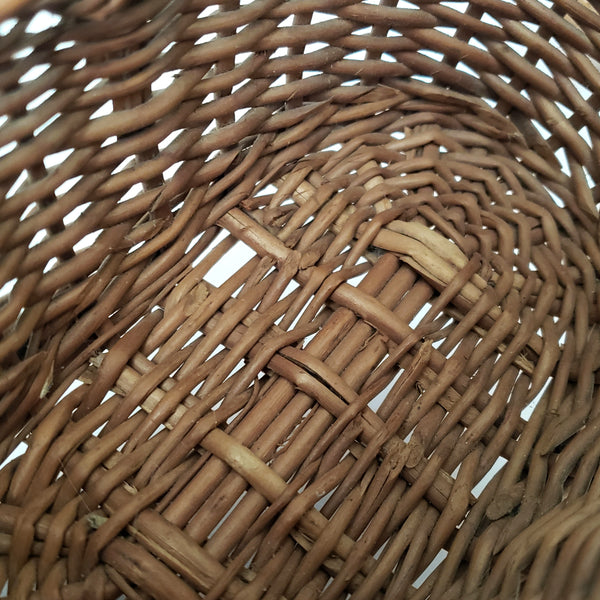 Small Miniature Wicker Woven Handled Baskets Collection of 2