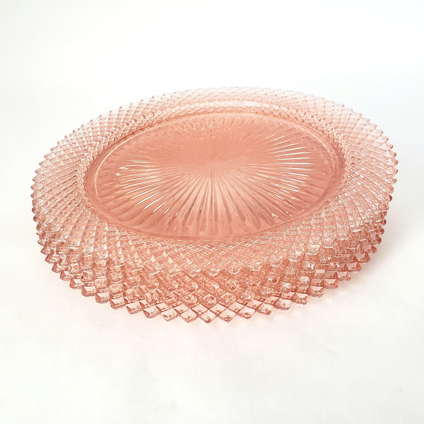 Pink Depression Glass Dinner Plates Set of 4 Miss America Pattern by Anchor Hocking