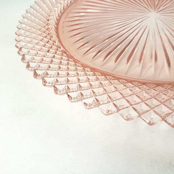 Pink Depression Glass Dinner Plates Set of 4 Miss America Pattern by Anchor Hocking