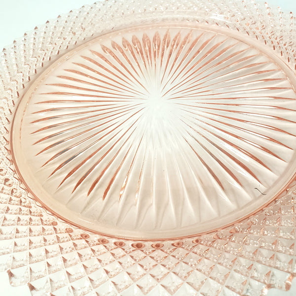 Pink Depression Glass Dinner Plates Set of 4 Miss America Pattern by Anchor Hocking