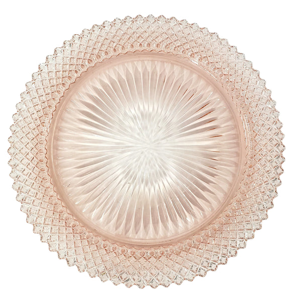 Pink Depression Glass Dinner Plates Set of 4 Miss America Pattern by Anchor Hocking