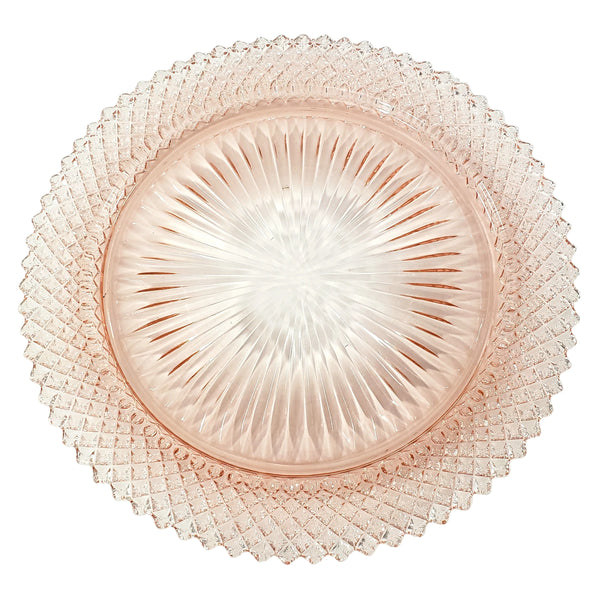 Pink Depression Glass Dinner Plates Set of 4 Miss America Pattern by Anchor Hocking