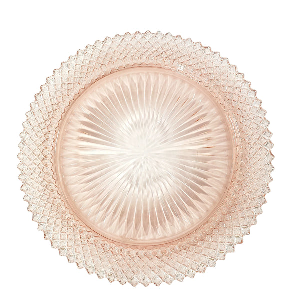 Pink Depression Glass Dinner Plates Set of 4 Miss America Pattern by Anchor Hocking