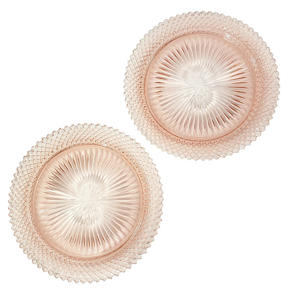 Pink Depression Glass Dinner Plates Set of 4 Miss America Pattern by Anchor Hocking
