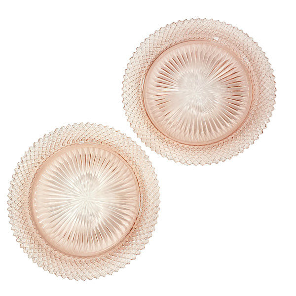 Pink Depression Glass Dinner Plates Set of 4 Miss America Pattern by Anchor Hocking