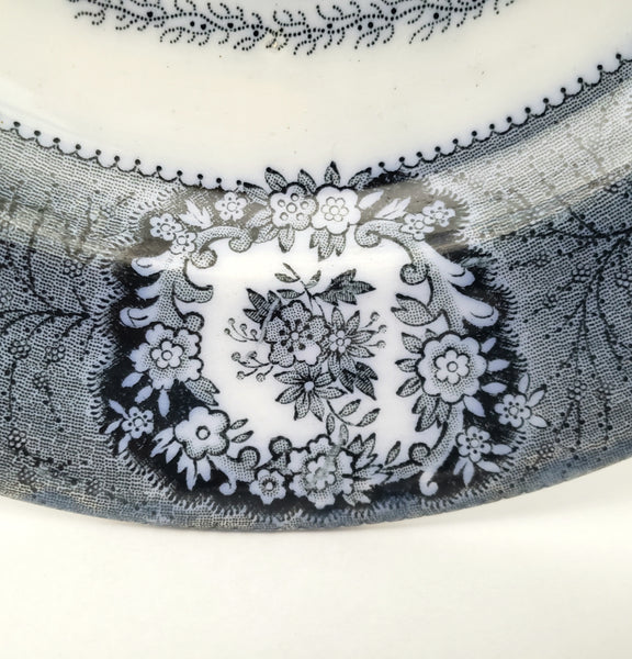 Antique Blue & White Transferware Plate 10" Oriental Pattern Staffordshire, England