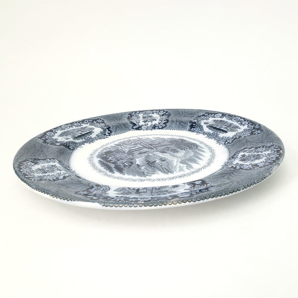 Antique Blue & White Transferware Plate 10" Oriental Pattern Staffordshire, England