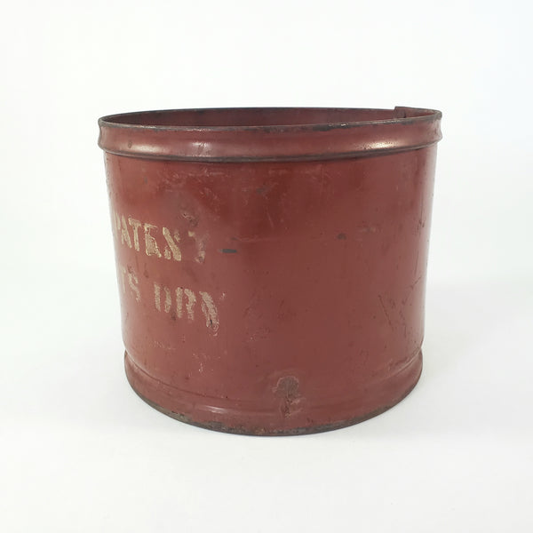 Antique Rustic Red Metal Dry Measure 2 Quart McKim Advertising