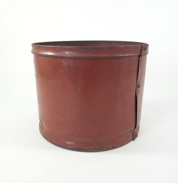 Antique Rustic Red Metal Dry Measure 2 Quart McKim Advertising