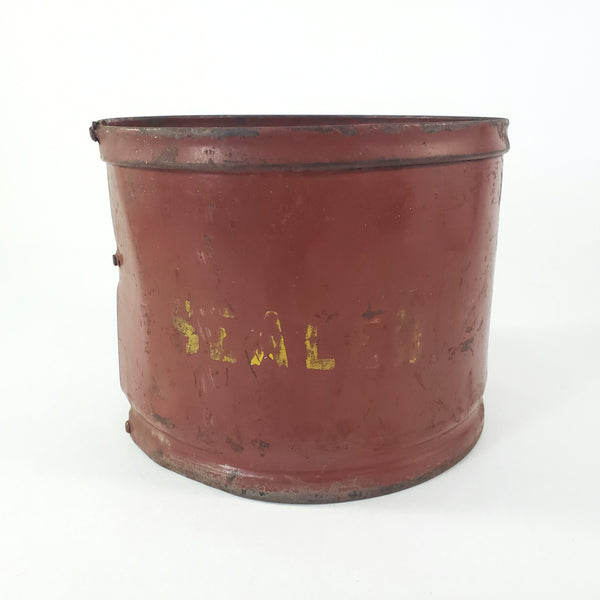 Antique Rustic Red Metal Dry Measure 2 Quart McKim Advertising