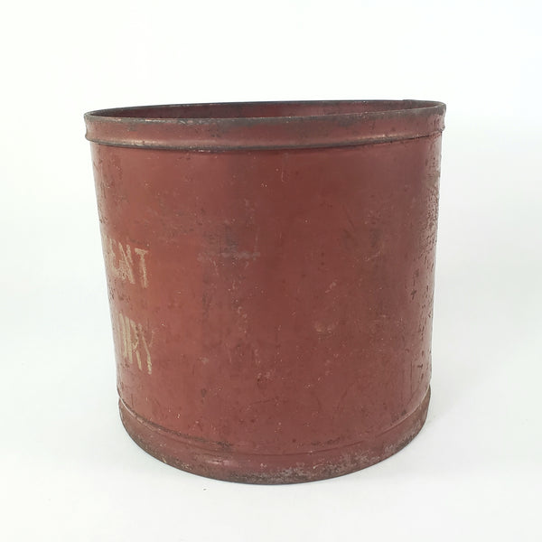 19th Century Red Metal Dry Measure 4 Quarts McKim Advertising