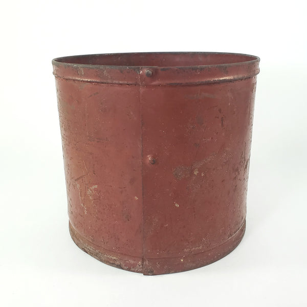 19th Century Red Metal Dry Measure 4 Quarts McKim Advertising