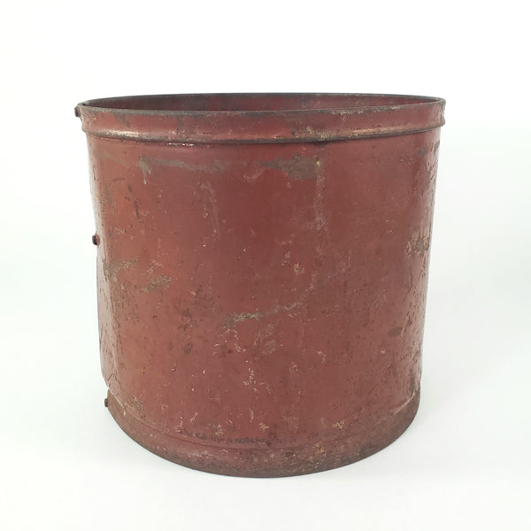 19th Century Red Metal Dry Measure 4 Quarts McKim Advertising