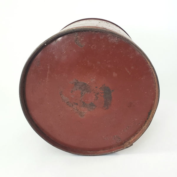 19th Century Red Metal Dry Measure 4 Quarts McKim Advertising
