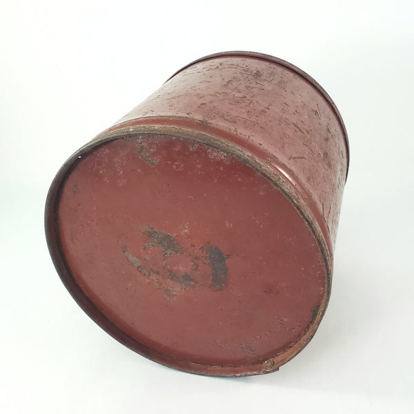 19th Century Red Metal Dry Measure 4 Quarts McKim Advertising