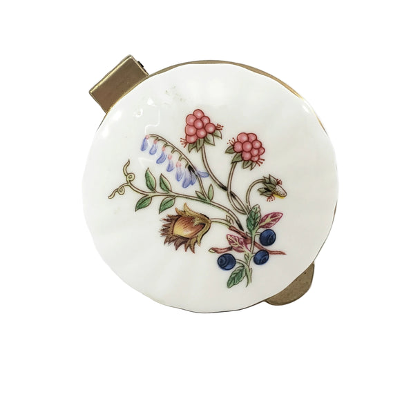 Aynsley Somerset Bone China Trinket Box Container Botanical Berries & Floral England