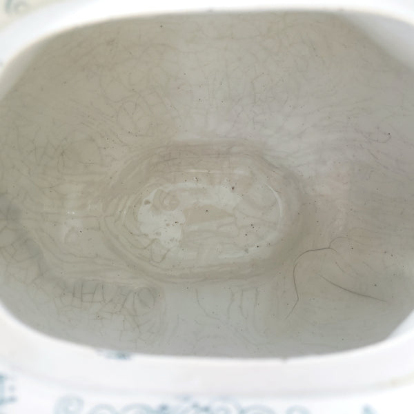 Antique English Green Transferware Teapot