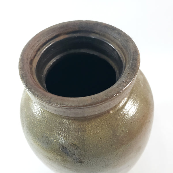 Antique Stoneware Pottery Oyster Pickling Preserve Jar 1 Quart