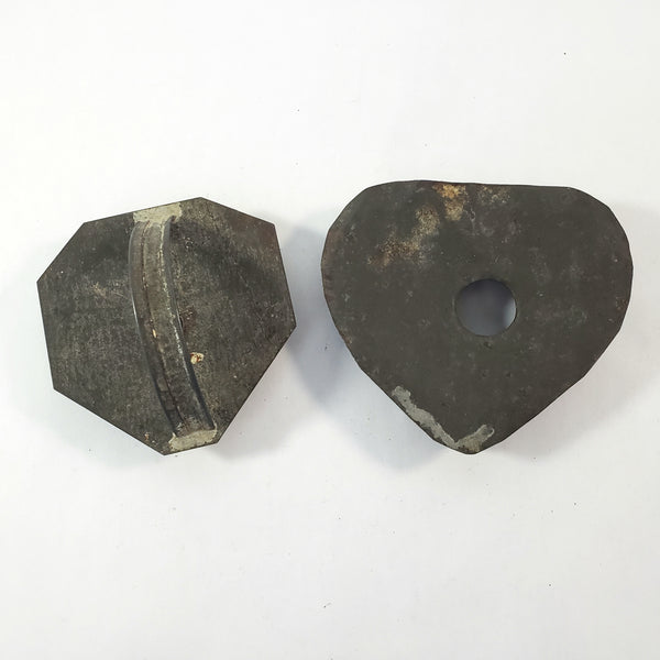 Pair of Antique Tin Soldered Heart Cookie Cutters