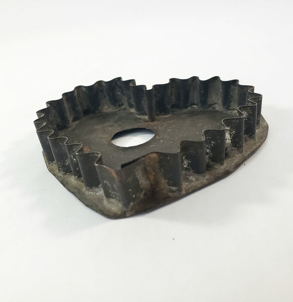Pair of Antique Tin Soldered Heart Cookie Cutters